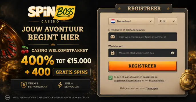 SpinBoss Casino Account banner